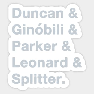 2014 San Antonio Spurs Greats Silver Sticker